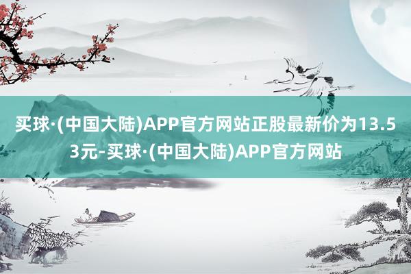 买球·(中国大陆)APP官方网站正股最新价为13.53元-买球·(中国大陆)APP官方网站