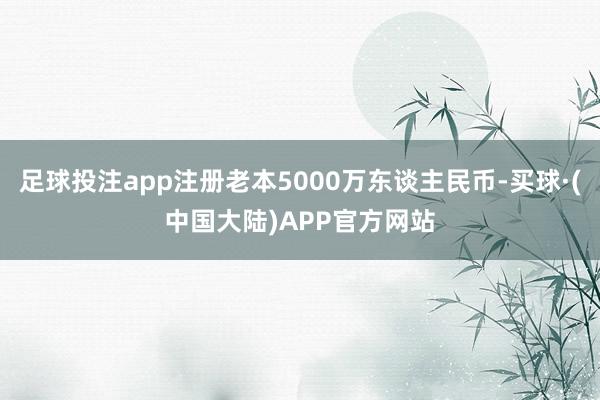 足球投注app注册老本5000万东谈主民币-买球·(中国大陆)APP官方网站
