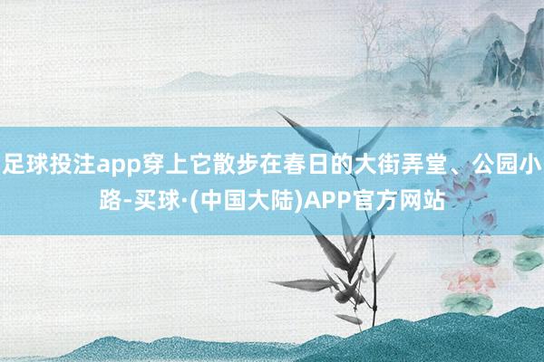 足球投注app穿上它散步在春日的大街弄堂、公园小路-买球·(中国大陆)APP官方网站