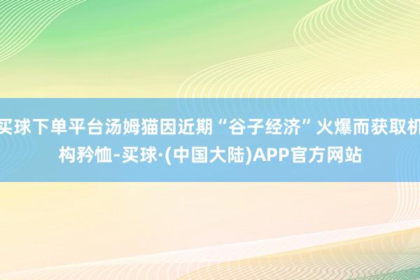 买球下单平台汤姆猫因近期“谷子经济”火爆而获取机构矜恤-买球·(中国大陆)APP官方网站