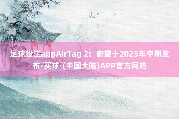 足球投注app　　AirTag 2：瞻望于2025年中期发布-买球·(中国大陆)APP官方网站
