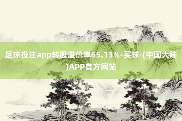 足球投注app转股溢价率65.13%-买球·(中国大陆)APP官方网站