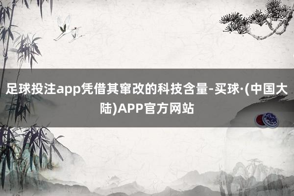 足球投注app凭借其窜改的科技含量-买球·(中国大陆)APP官方网站