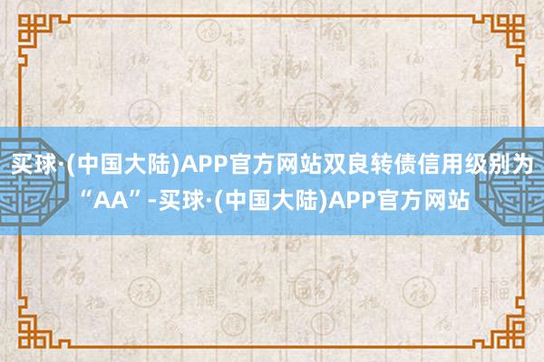 买球·(中国大陆)APP官方网站双良转债信用级别为“AA”-买球·(中国大陆)APP官方网站