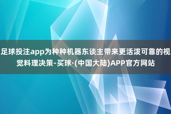 足球投注app为种种机器东谈主带来更活泼可靠的视觉料理决策-买球·(中国大陆)APP官方网站