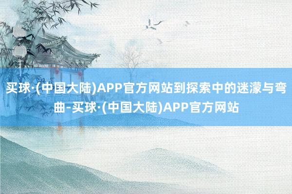 买球·(中国大陆)APP官方网站到探索中的迷濛与弯曲-买球·(中国大陆)APP官方网站
