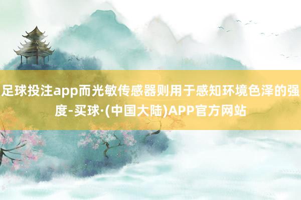 足球投注app而光敏传感器则用于感知环境色泽的强度-买球·(中国大陆)APP官方网站