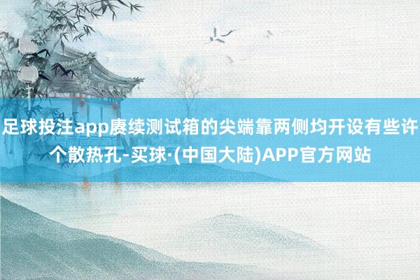 足球投注app赓续测试箱的尖端靠两侧均开设有些许个散热孔-买球·(中国大陆)APP官方网站