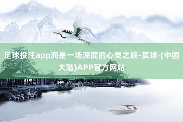 足球投注app而是一场深度的心灵之旅-买球·(中国大陆)APP官方网站