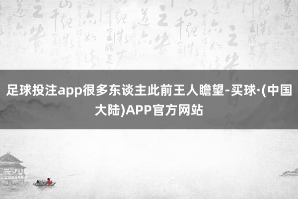 足球投注app很多东谈主此前王人瞻望-买球·(中国大陆)APP官方网站