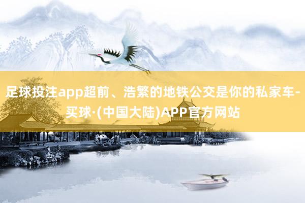 足球投注app超前、浩繁的地铁公交是你的私家车-买球·(中国大陆)APP官方网站