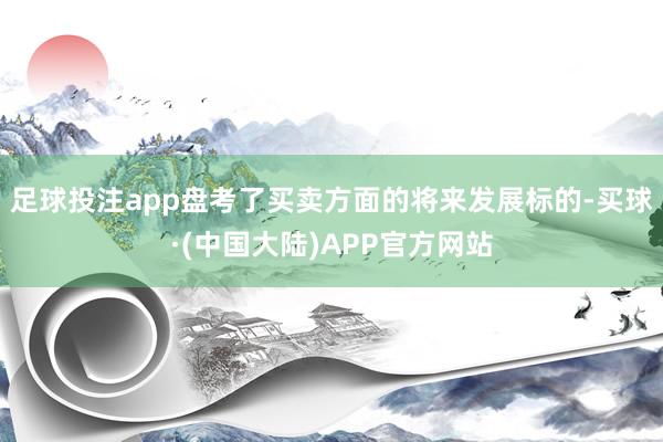 足球投注app盘考了买卖方面的将来发展标的-买球·(中国大陆)APP官方网站
