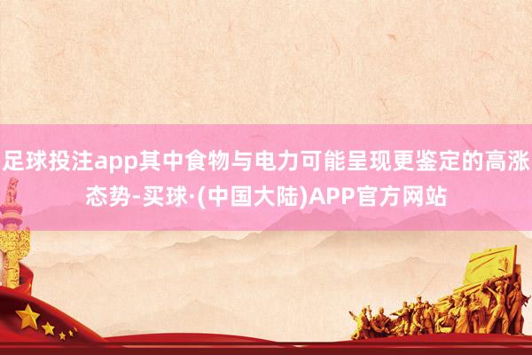 足球投注app其中食物与电力可能呈现更鉴定的高涨态势-买球·(中国大陆)APP官方网站